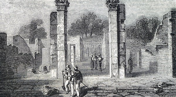 The entrance to the home of Sallust in Pompeii