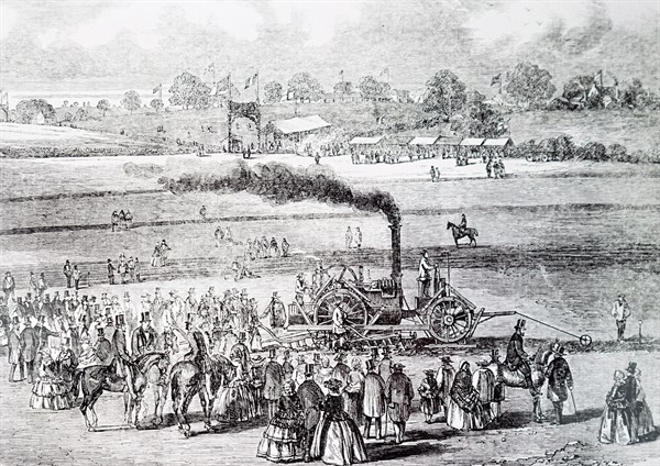 A demonstration of Boydell's steam plough