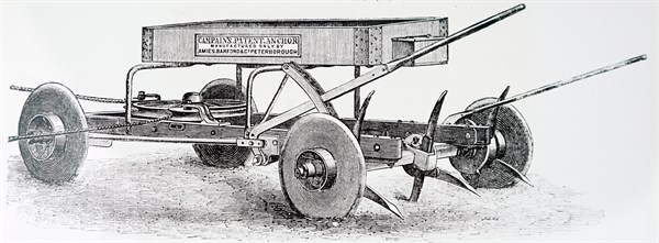 A moveable anchor vehicle for use at one end of a field to act as a pulley block for rope to which a plough is attached in steam ploughing