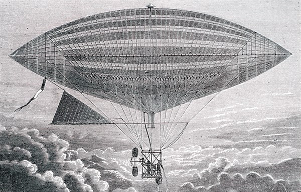 An airship designed by Gaston and Albert Tissandier
