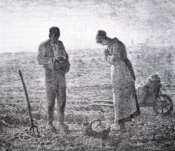 Print of the painting titled 'The Angelus' by Jean-François Millet