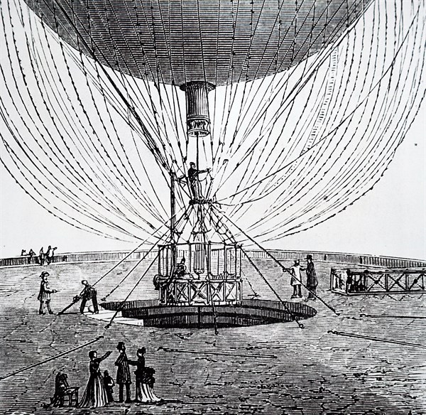 Giffard'S Captive hydrogen balloon 'Captive' in the Cremorne Gardens, London