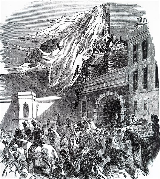 The accidental crashing of Mrs Graham's balloon near Piccadilly