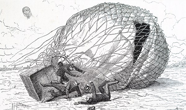 The aftermath of Gaston Tissandier's fatal balloon accident