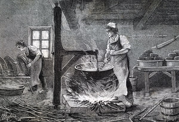 A French cheese workshop in Gruyere France