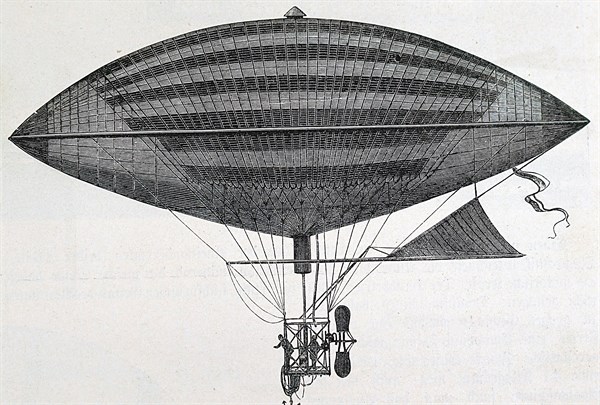 Gaston and Albert Tissandier's air-ship 'Prom Der Stein der Weisen' in Leipzig