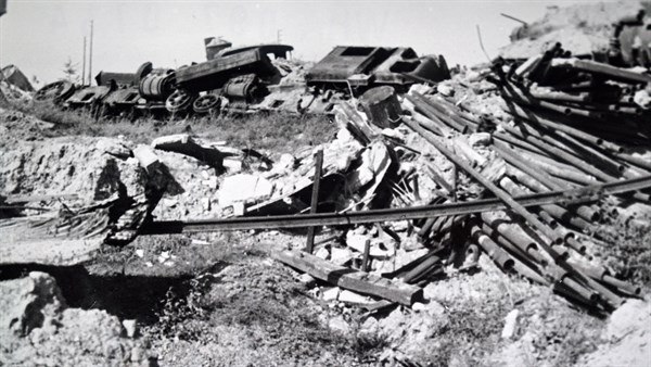 World War Two: Destruction of rail infrastructure, at Trappes, in the western suburbs of Paris, in the south-western suburbs of Paris , during the liberation of France from German occupation in the su...