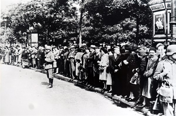 On the Champs-Élysées in Paris, 1940