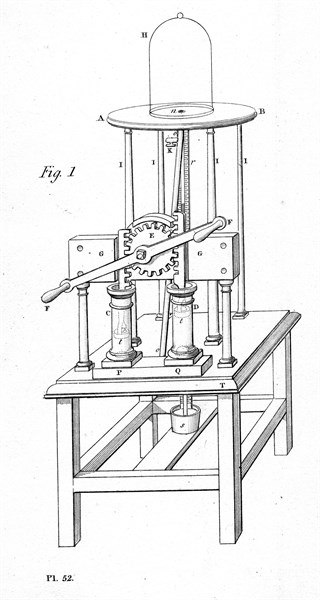 A typical 19th century air pump