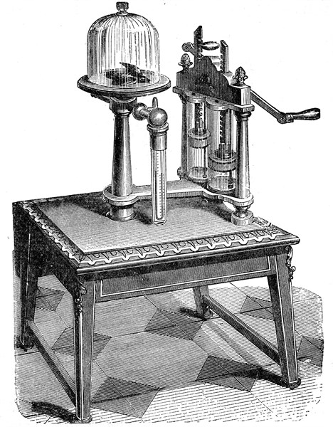 A typical 19th century air pump