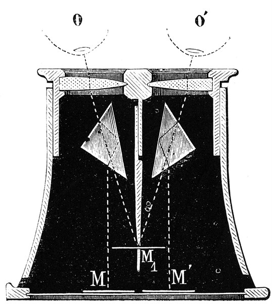 A pseudoscope, a binocular optical instrument that reverses depth perception