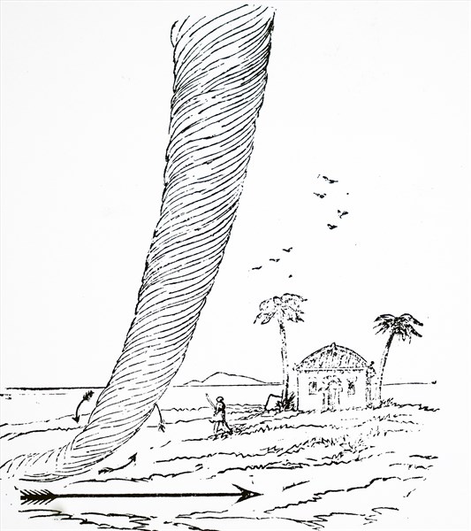 A dust whirlwind