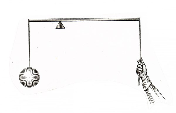 Illustration of an 19th Century mechanical pulley