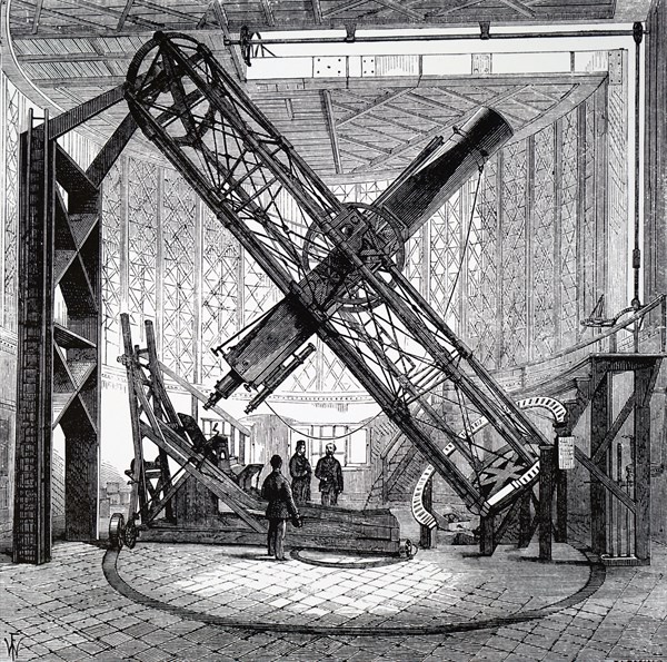 The interior of the Royal Observatory, Greenwich, an observatory situated on a hill in Greenwich Park, overlooking the River Thames