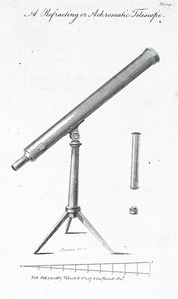 A small reflecting telescope mounted on a tripod