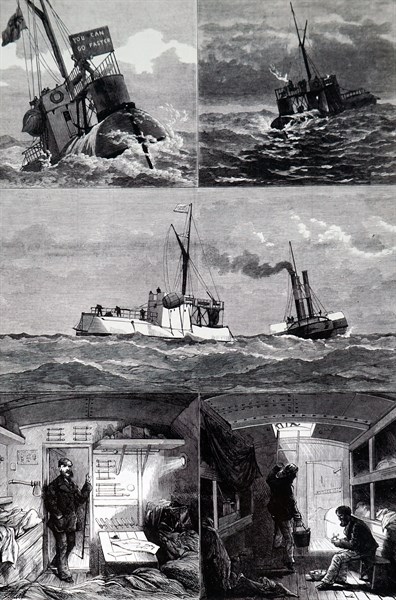 Cleopatra'S Needle, an obelisk from Alexandria being transported to England