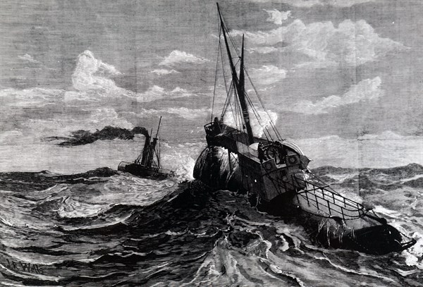 Cleopatra'S Needle, an obelisk from Alexandria being transported to England