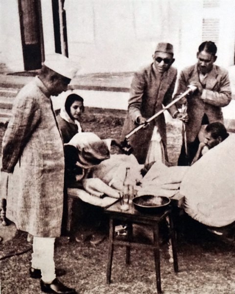radio broadcast during a hunger strike by Mohandas Karamchand Gandhi
