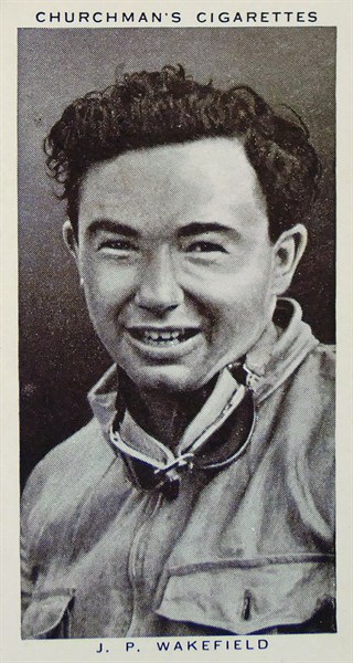 Churchman Kings of Speed Series cigarette card depicting John Peter Wakefield
