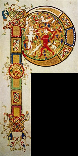 Illuminated initial from the Historia Naturalis