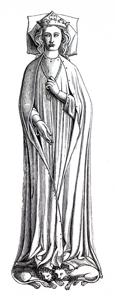 The effigy of Eleanor of Castile