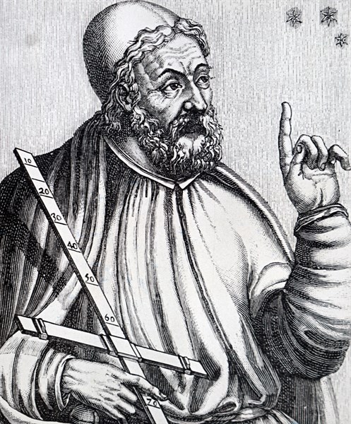 Portrait Ptolemy of Alexandria in his observatory
