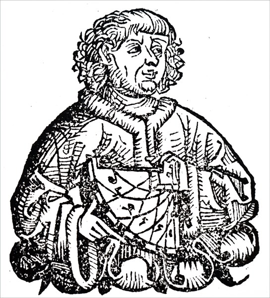 Portrait Ptolemy of Alexandria in his observatory