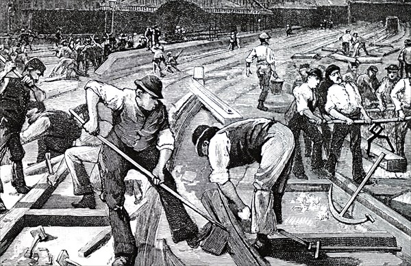 Work in progress at Plymouth Train Station, to change the line from a broad gauge to the standard gauge