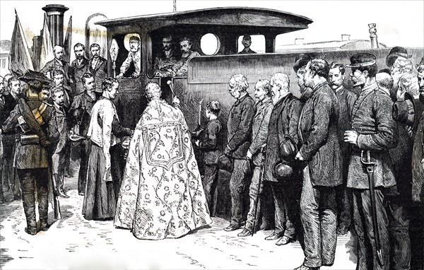 The blessing of a train in Spain