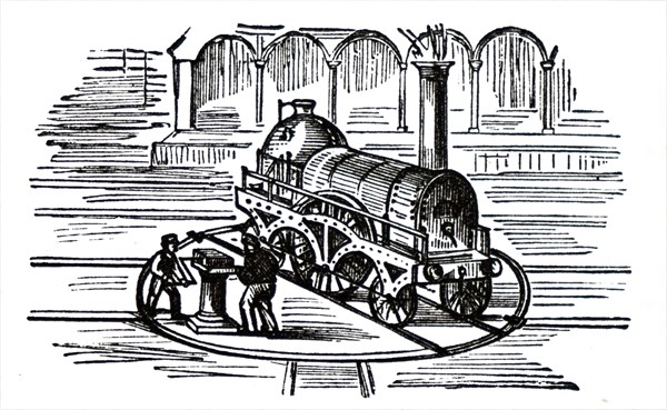 An engine turntable