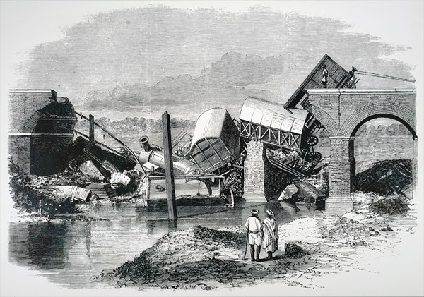 The aftermath of a major train accident