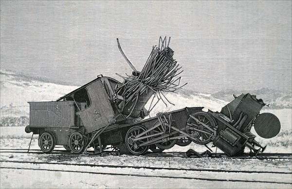 The aftermath of a major train accident