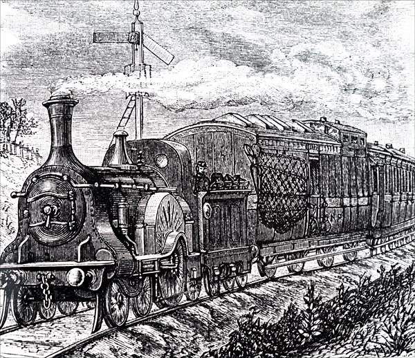 A mail train on the Great Northern Line