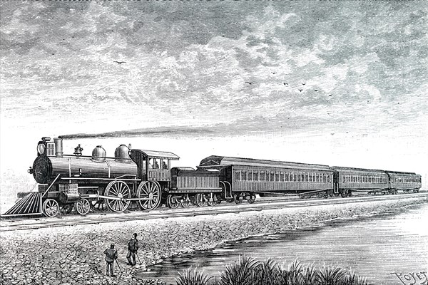An Express Locomotive used on the New York Central and Hudson River Railroad