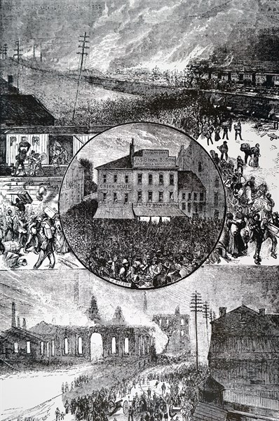 Scenes at Pittsburgh during the railway workers strike