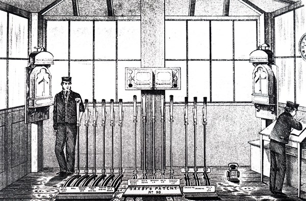 The signal box at Waterloo on the Charing Cross line