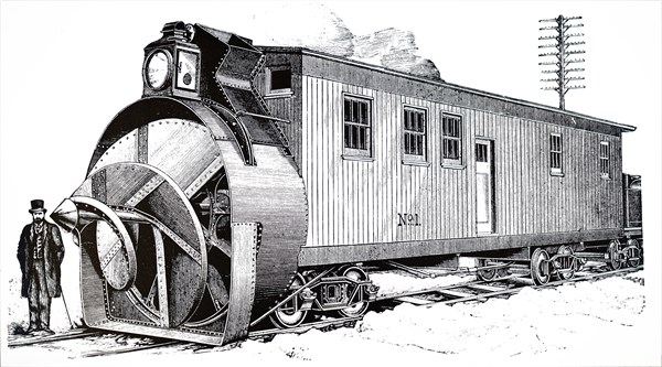 The Caldwell 'Cyclone Steam Snowplough'