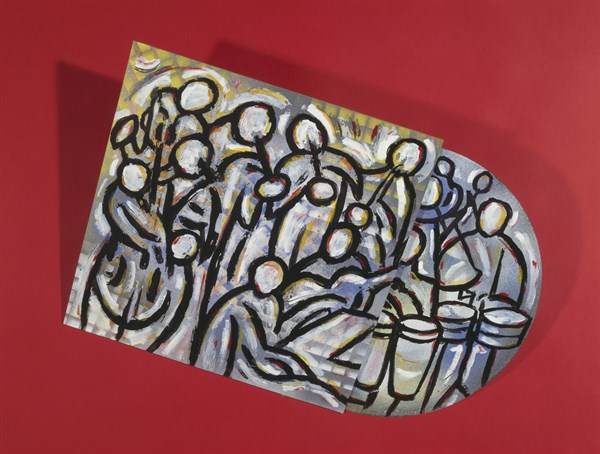 Latin Jazz' 1983, by Henri Guédon; painter and jazz musician from Martinique