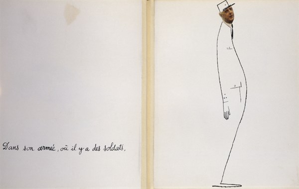 Illustrated edition by Pierre Etaix, circa 1981, for the birthday of Jean-Claude Carrière, a French novelist, screenwriter, actor,