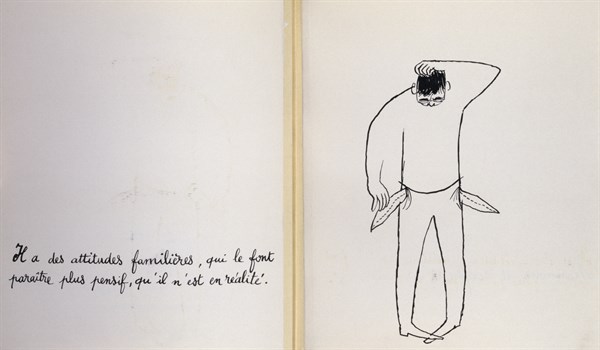 Illustrated edition by Pierre Etaix, circa 1981, for the birthday of Jean-Claude Carrière, a French novelist, screenwriter, actor,