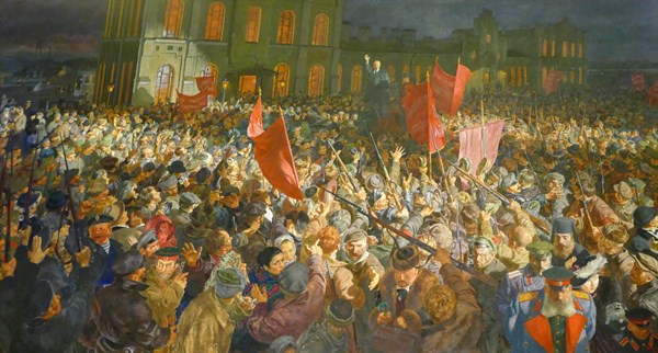Speech by Lenin at the outset of the Russian revolution October 1917