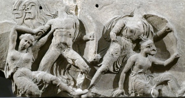 The Bassae Frieze comprises a series of relief marble sculptures from the Temple of Apollo Epikourios at Bassae, Greece