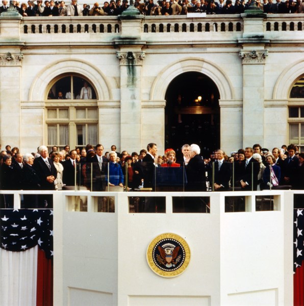 Photograph taken during the inauguration of President Ronald Reagan