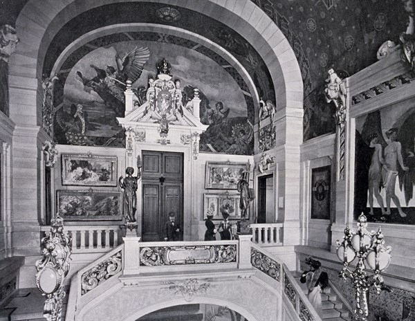 Photograph of the Pavillion of Imperial Germany - the grand staircase.