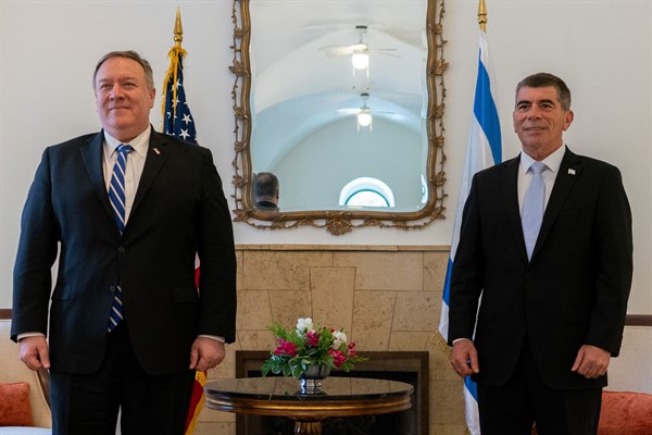 U.S. Secretary of State Michael R. Pompeo meets with Israeli Foreign Minister-Designate Gabi Ashkenazi in Israel