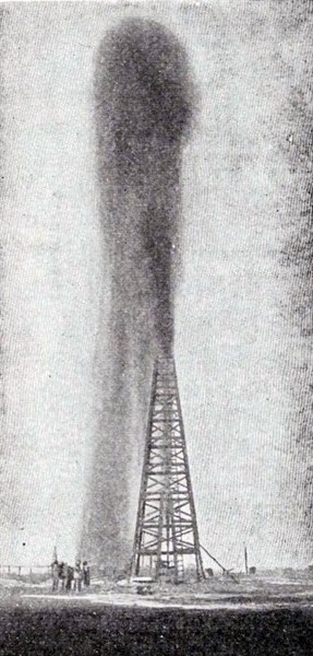 Period of the New Federal Union. Natural gas and oil fields in 1878 at an oil well near Pittsburg, Pennsylvania
