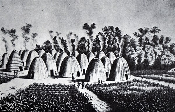 Sketch of Quivira in central Kansas near present-day Lyons extending northeast to Salina