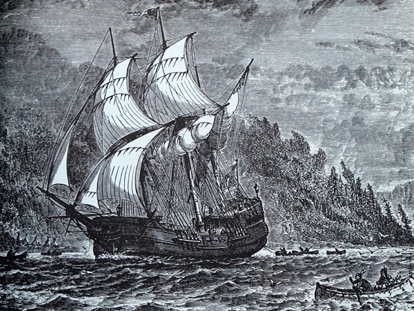 The Half Moon on the River Hudson