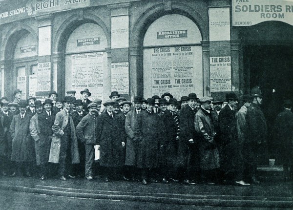 Recruits under the Derby Scheme during World War I