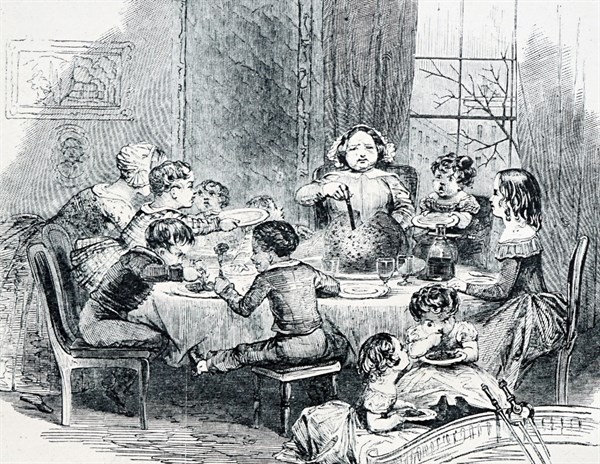 The Christmas Pudding, drawn by Kenny Meadows